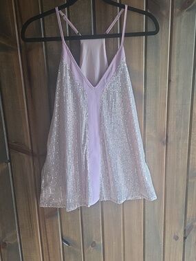 Sparkling Blush Pink Sequin Tank